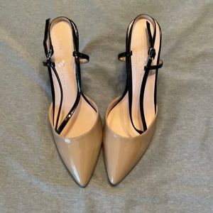Chinese Laundry Biege/Black Strap Pump